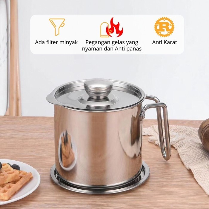 Saringan Estetik Santan Plastik Penggorengan Multifungsi Teh A7C1 Kain Halus Stainless Mpasi Gorenga