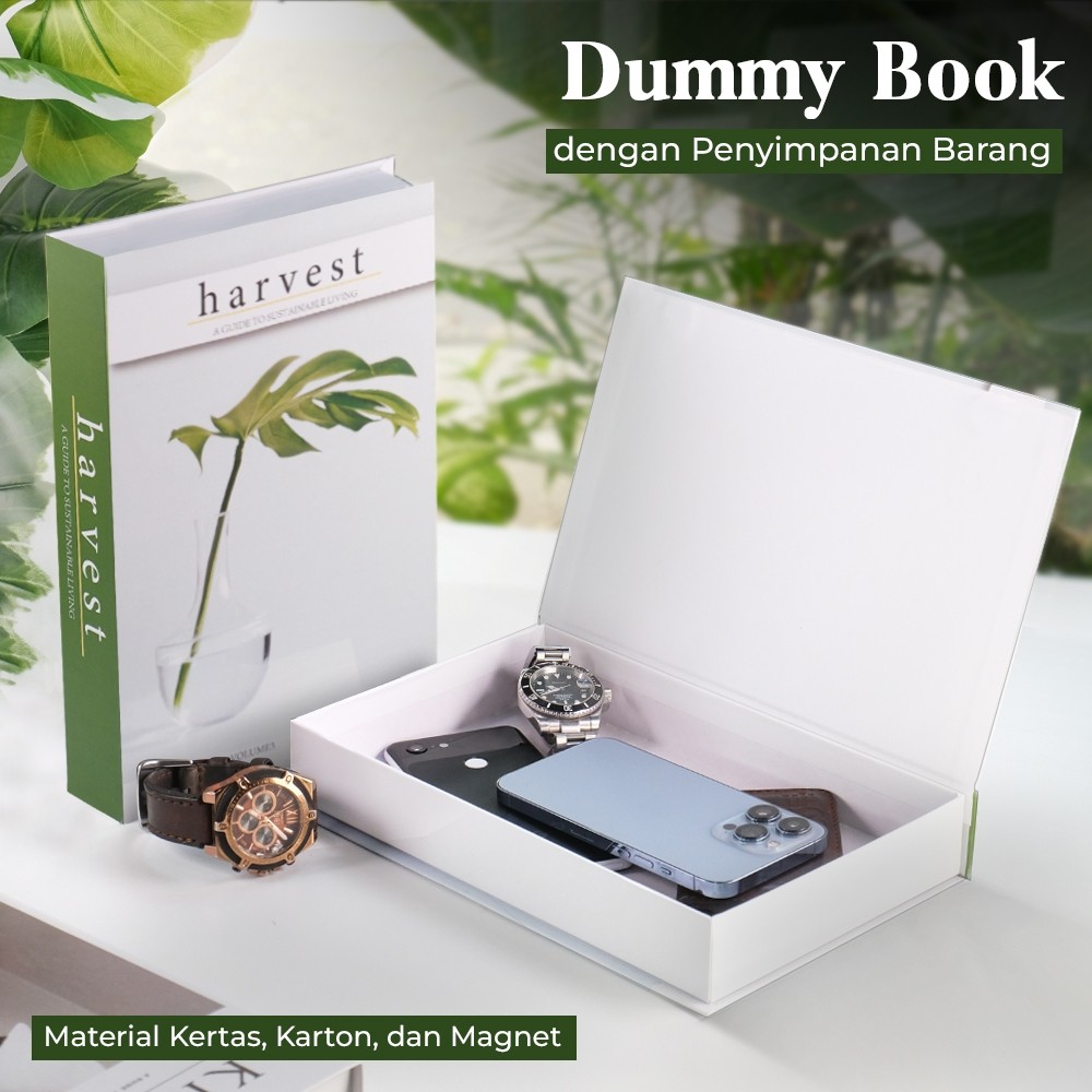 

JH8 Buku Palsu Pajangan dengan Kotak Penyimpanan Barang Dummy Book Organizer