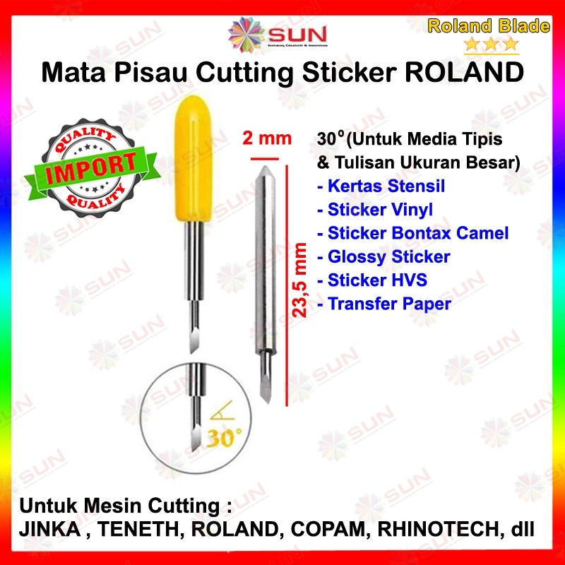 

JH8 Blade / Jarum / Mata Pisau Import Cutting Sticker untuk Roland Jinka Teneth Rhinotec Redsail