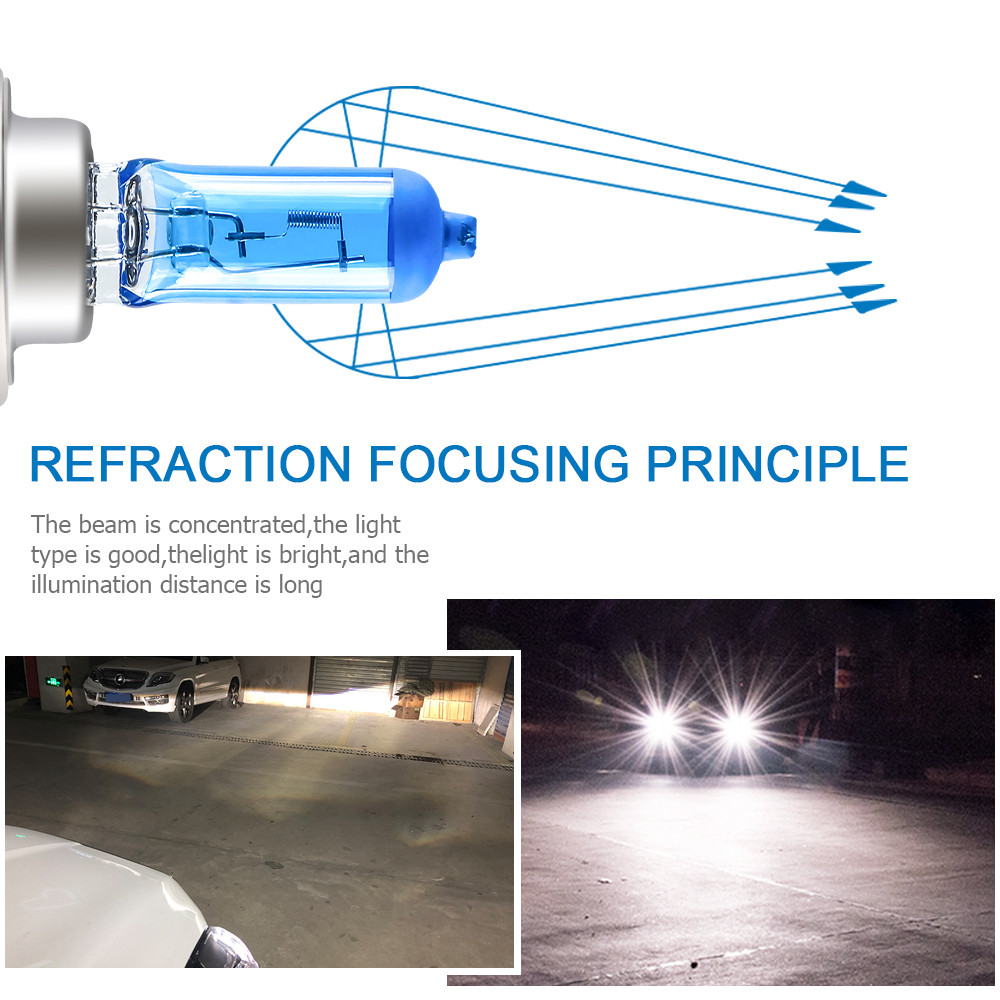 2Pcs 55W 100W Halogen Bulbs H1 H3 H4 H7 H8 H11 9006 Auto Halogen Lamp Fog Lights 12V 3000K 6000K