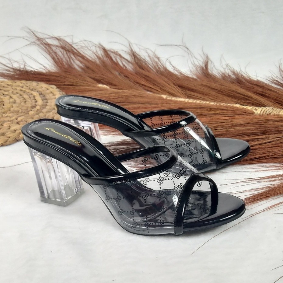 Haighils Cewek Kondangan Sandal Hils Murah Highheels Hak Tinggi Transparan Hak Tinggi Wnta Sepatu Hi