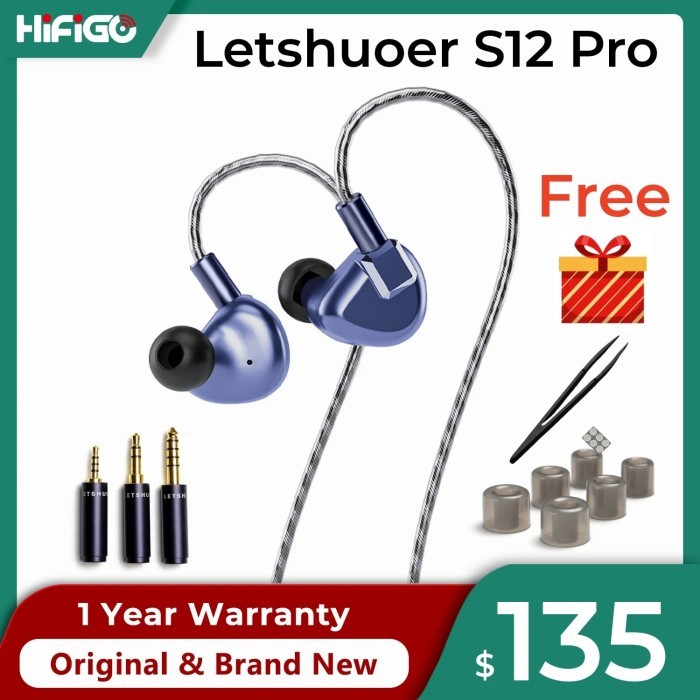 Letshuoer S12 Pro Planar IEMs Best HIFI In Ear Monitor Earphones for