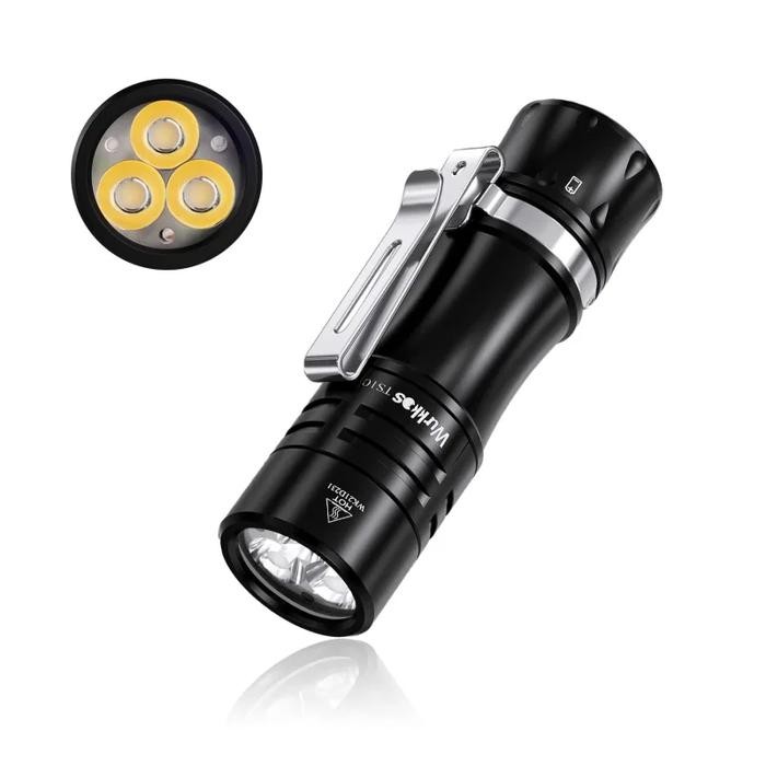 TERBARU Wurkkos TS10 V2 14500 Powerful Mini EDC Flashlight with 3* 90 CRI LEDs and 3* RGB Aux LEDs