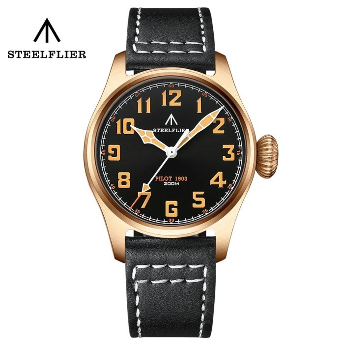 STEELFLIER Official SF740VS Bronze Quartz Watch Sapphire Mirror Swiss