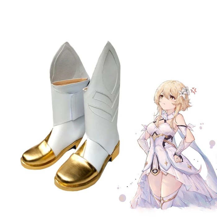 Genshin Impact Cosplay Costume Traveler Lumine Cosplay shoes Women
