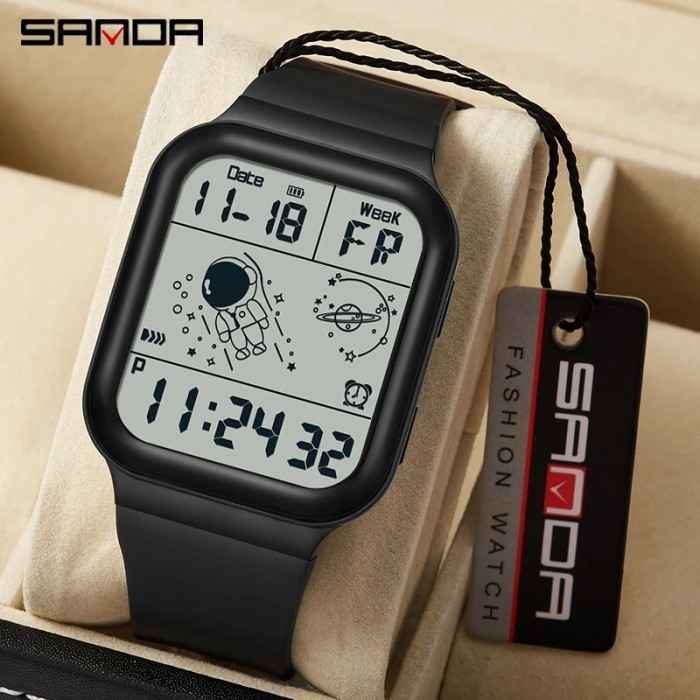 SANDA Fashion Simple Sport Watches Men Military LED Digital Watch