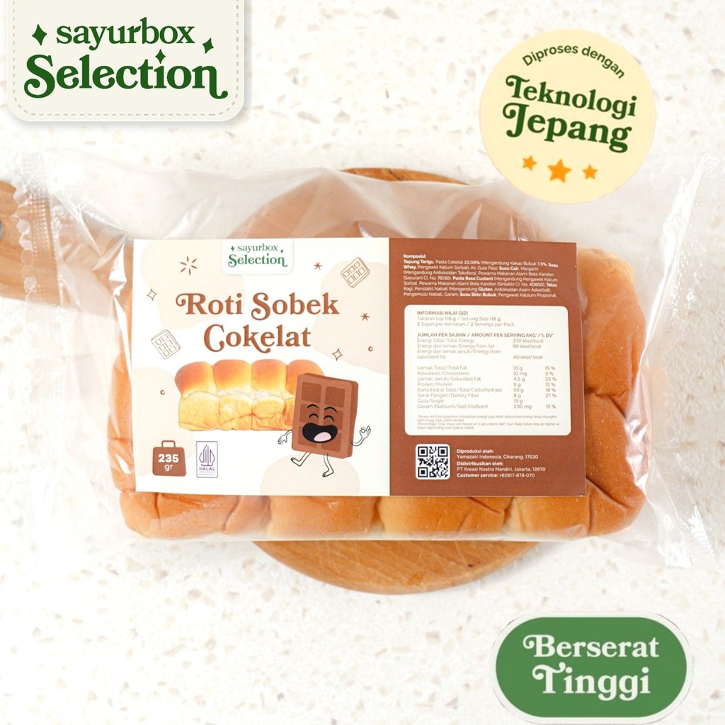 

Sayurbox Selection Japanese Fluffy Roti Sobek Cokelat 1 pack