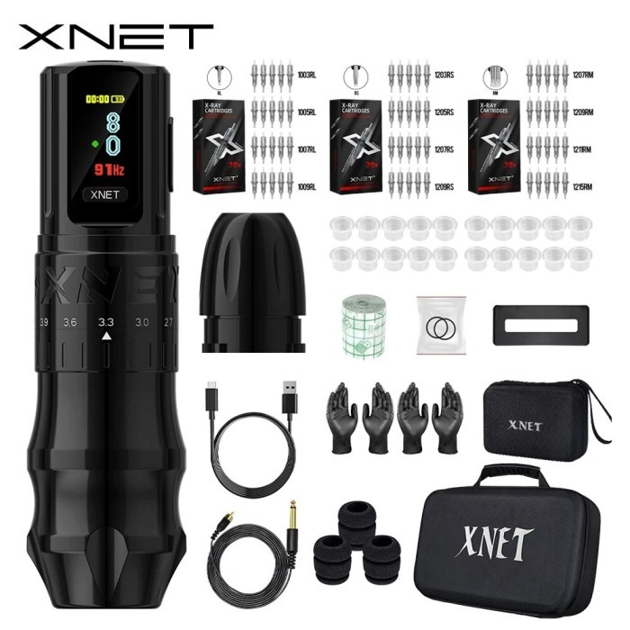 XNET Bestia Wireless Tattoo Machine Pen Kit Adjustable Stroke