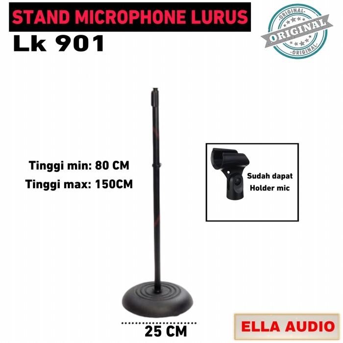 stand mic panjang stainless bulat