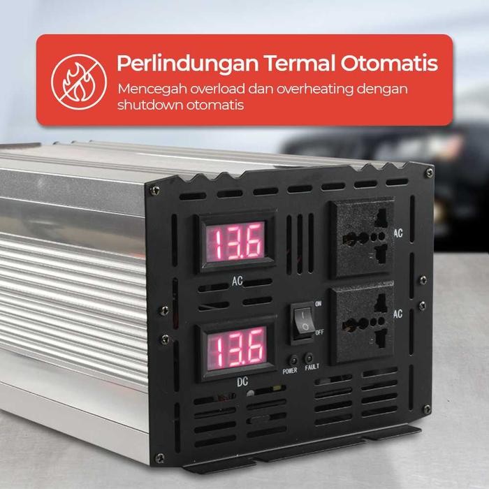 Top Inverter Dc To Ac 6000 Watt Pure Sine Wave Dc 12V Ke Ac 220V -