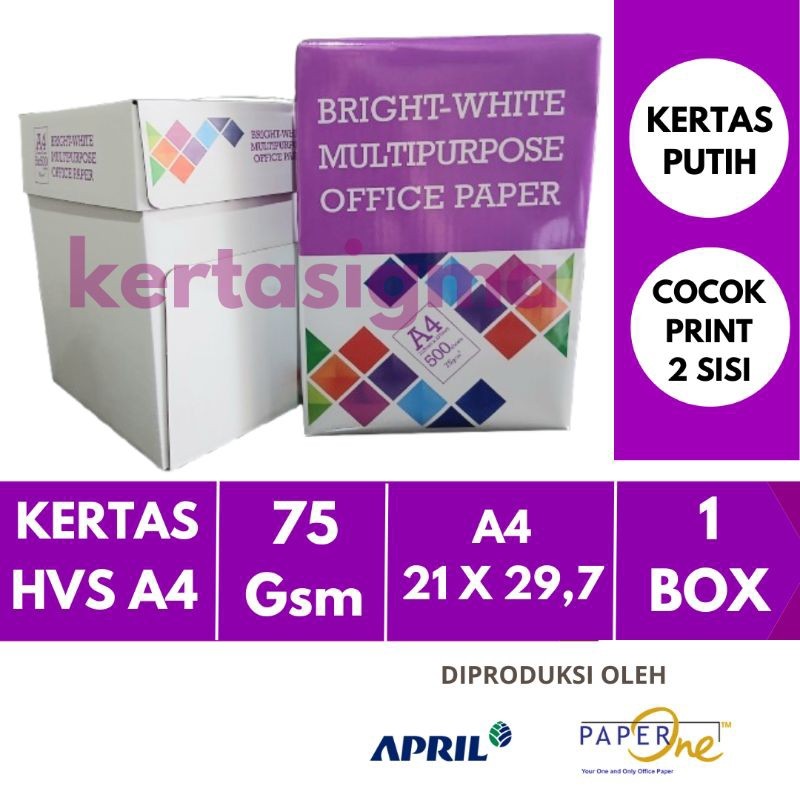 

Bmo Ik Copy Paper Kertas Hvs A4 75 Gram 70 Gram Warna Putih 1 Dus 5 Rim