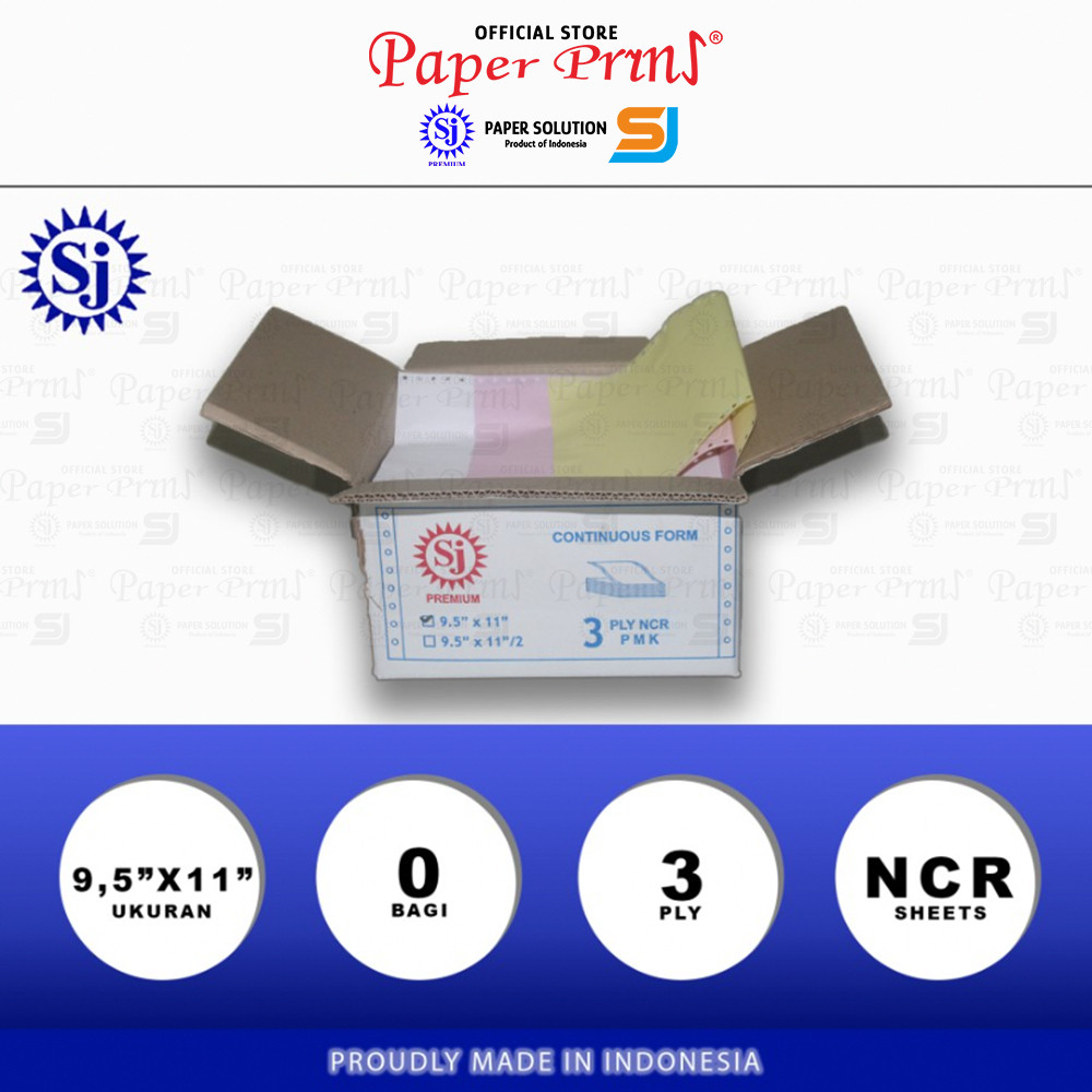 

SJ Pum Kertas Continuous Form 3PLY NCR 9,5" x 11