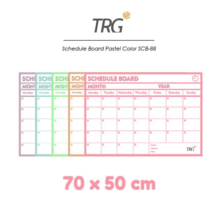 

Ready JT TRG Schedule Board Pastel Color SCB-88 - Papan Jadwal Whiteboard Flexible Monthly Planner