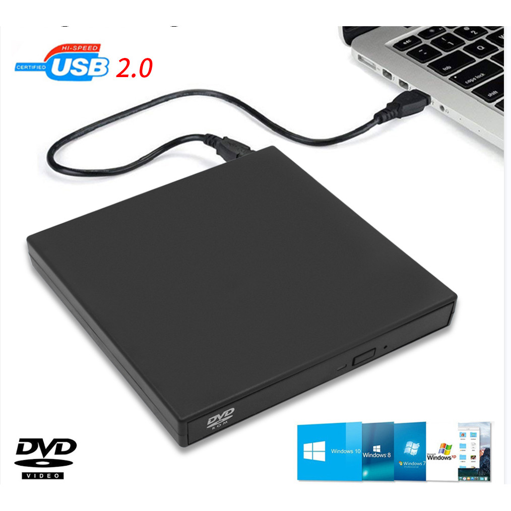 USB External CD DVD Reader CD/DVD Drive USB2.0 External Disk Drive CD-ROM DVD-ROM Optical For Macboo