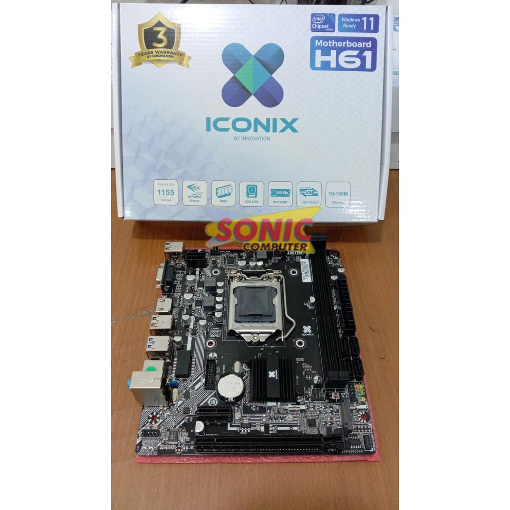 MOTHERBOARD ICONIX H61-IT LGA 1155 H61 CPU USB 3.0/2.0 GEN 2/3 MB H61