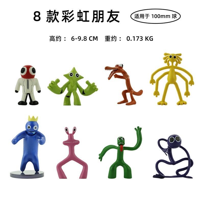 Mainan Rainbow Friends 8 Action Roblox Topper Cake