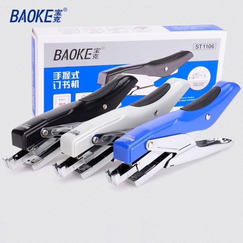 

BAOKE Stapler logam kantor Jepretan Kapasitas 25 Lembar ST1106