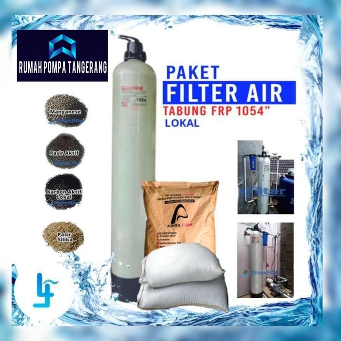PREMIUM PAKET FILTER AIR FRP NANOTEC 1054 KOMPLIT + HEAD + ISI MEDIA FILTER