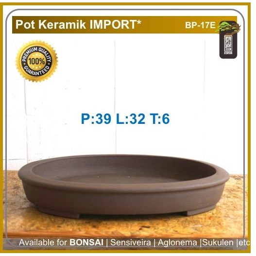 PREMIUM POT BONSAI KERAMIK IMPORT_Oval Ceper_BP-17E (@bonsaibagus)