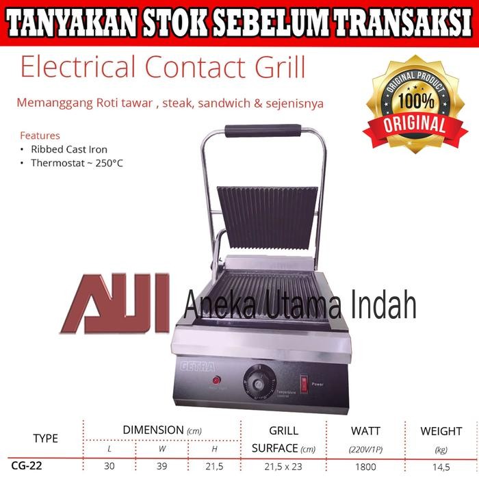 PREMIUM Electric Contact Grill - Electric Panini Grill CG-22