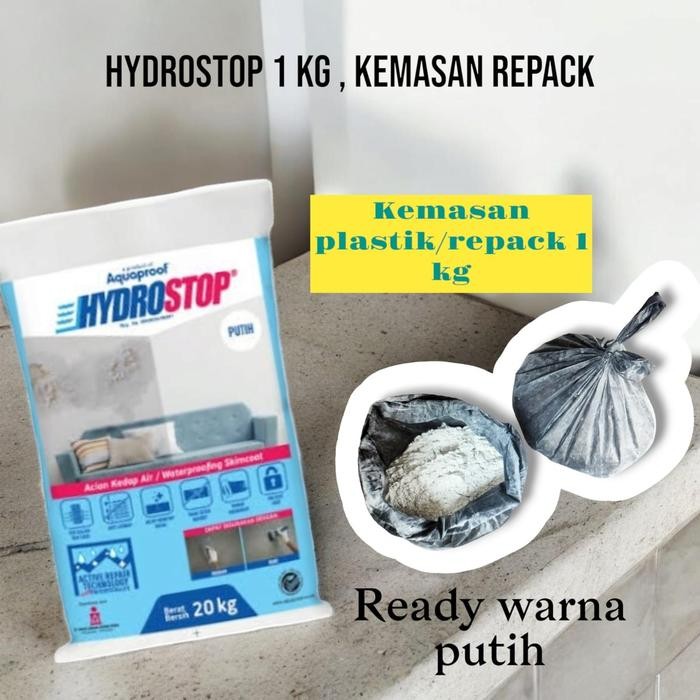 HYDROSTOP PUTIH 1 KG (kemasan REPACK) ANTI BOCOR / hydrostop REPACK (KEMASAN PLASTIK))