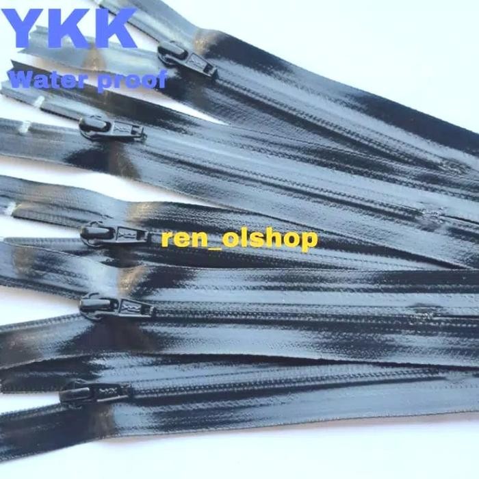 PREMIUM Resleting YKK waterproof (anti air) no 5 Ukuran 17 Cm Hitam
