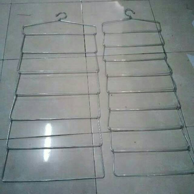 Terjangkau&Jaminan--HANGER JILBAB HANGER JILBAB KAWAT BESI HANGER JILBAB JUMBO -good