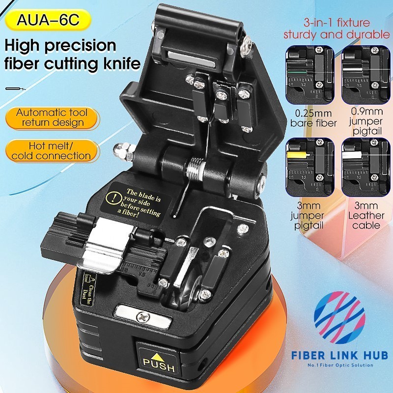 Fiber Cleaver Pum Hh Precision AUA-6C Alat Pemotong Fiber Optic FO Optical Fiber