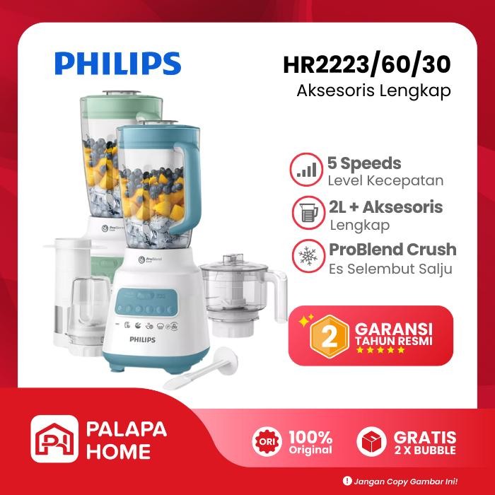 Blender Philips HR2223/30 Chopper Belender Phillips Choper Philip 2L
