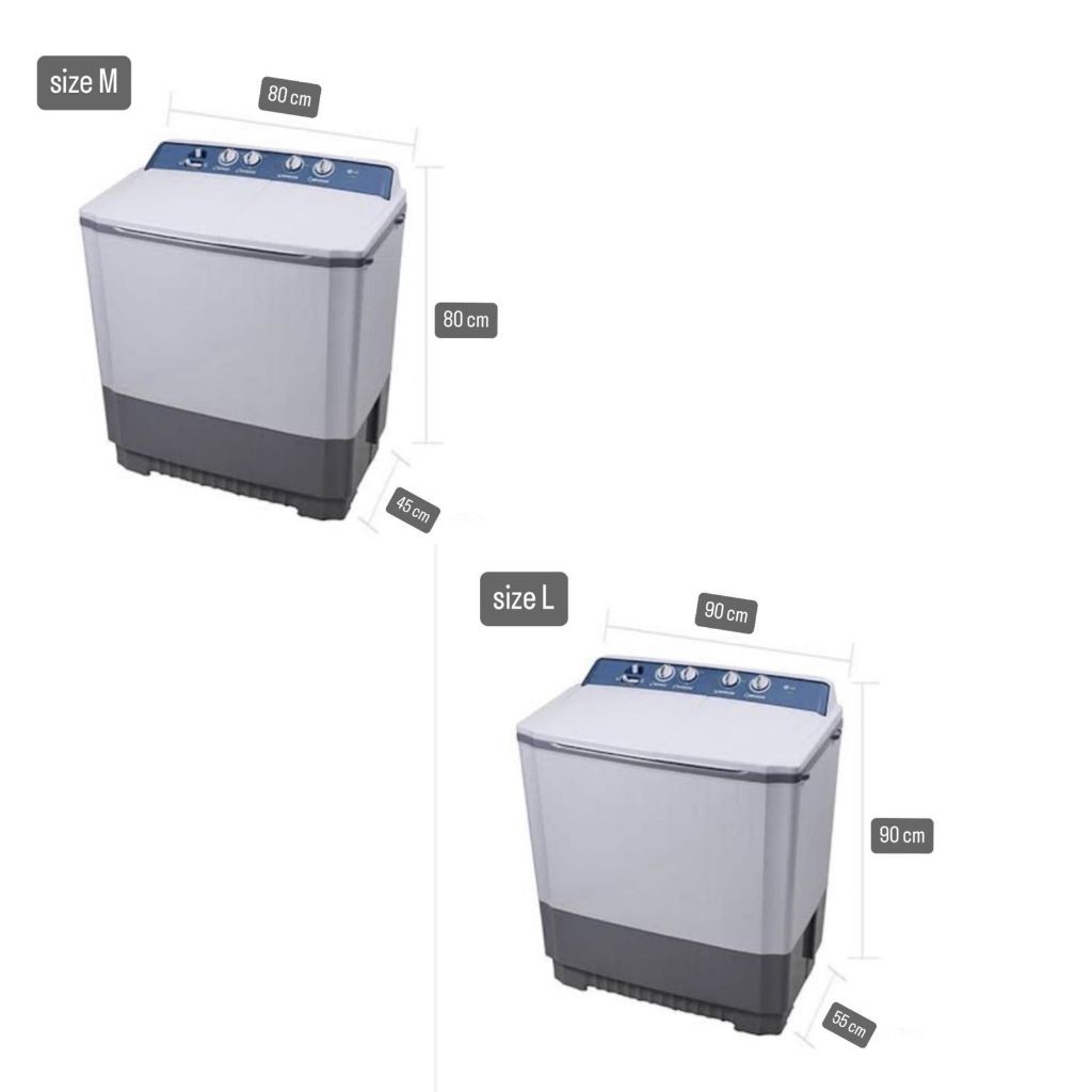 sarung mesin cuci 2 tabung / penutup mesin cuci 2 tabung / pelindung mesin cuci 2 tabung