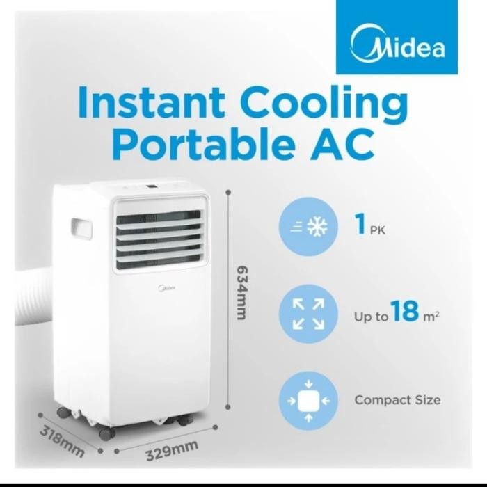 MIDEA AC PORTABLE 1/2 PK MPHA-05CRN7 AC 0,5 PK PENDINGIN RUANGAN