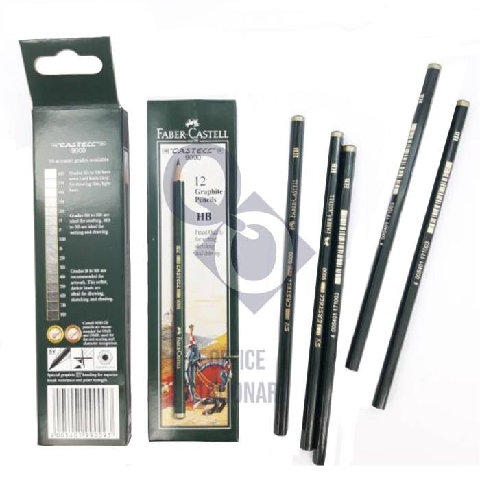 

Ready JT Pensil Komputer Faber Castell 9000 HB 2B Selusin - HB Kayu Stationery