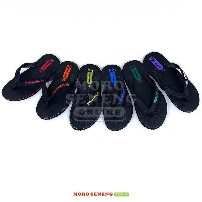 GROSIR SANDAL JEPIT ANAK-ANAK SWALLOW HITAM - M02