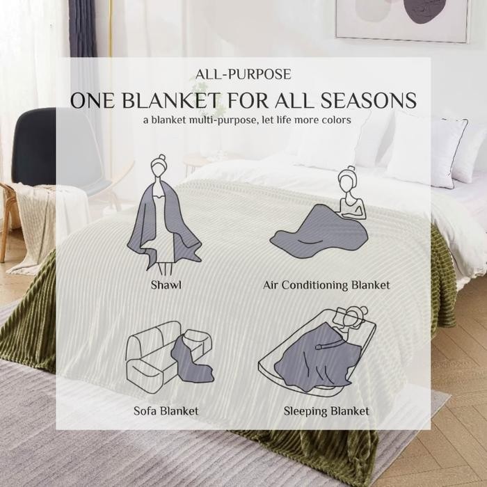 Selimut Bulu Polos Embos Selimut 180x200 Tebal Lembut Polos Salur