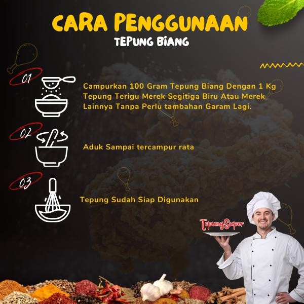 

Terlaris- Tepung Bumbu /Crn 1801/Tepung Super/ Rasanya Seperti Makan Di Restoran