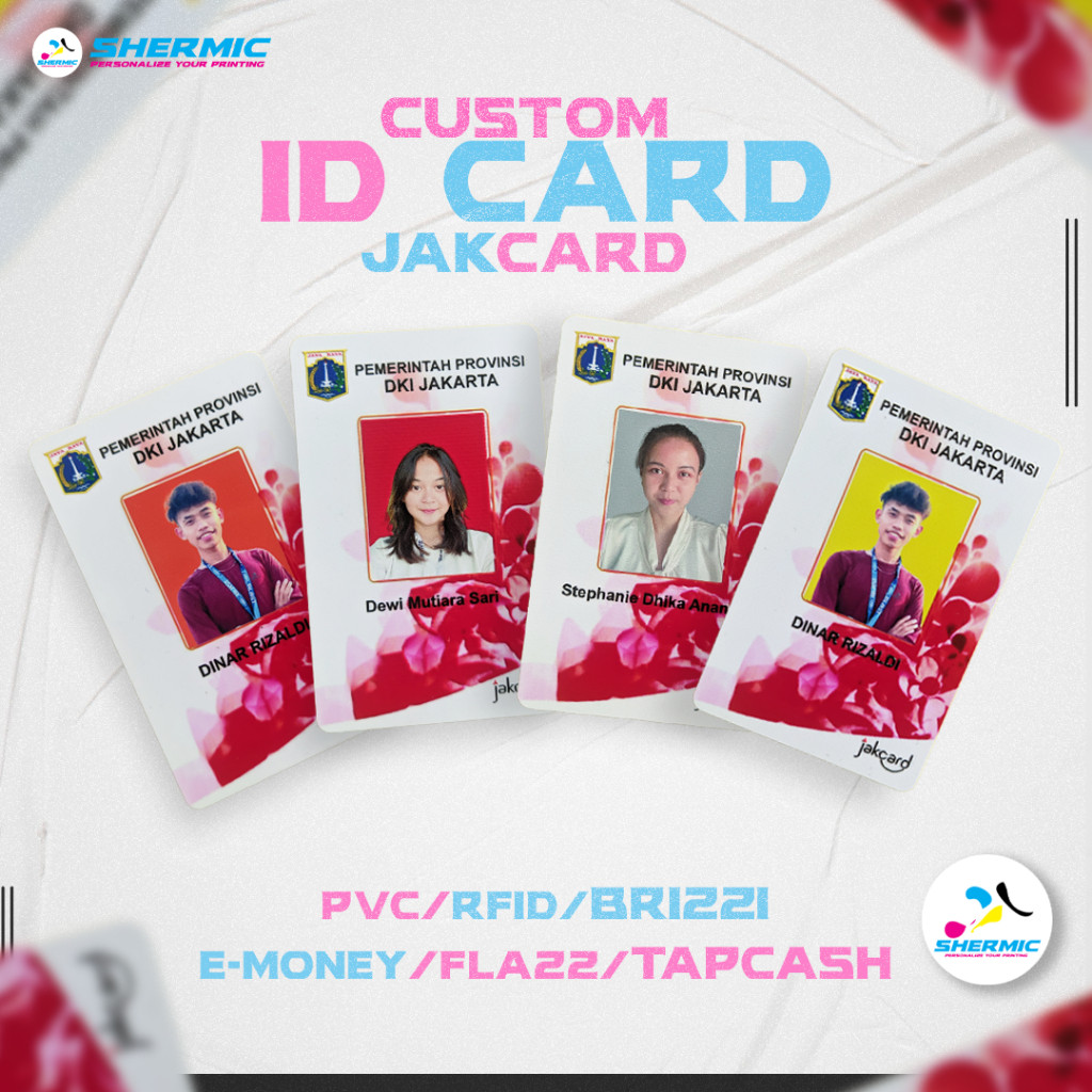 

Cetak Custom Print UV Desain ID CARD JakCard PNS DKI Jakarta Name Tag