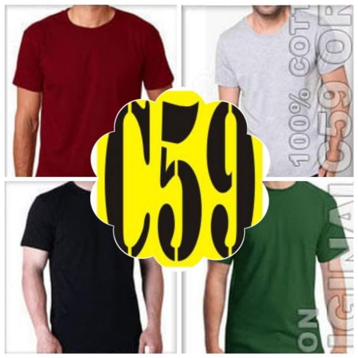 PROMO)KAOS OBLONG C59 POLOS ORIGINAL WARNA HITAM, PUTIH, HIJAU, BIRU,