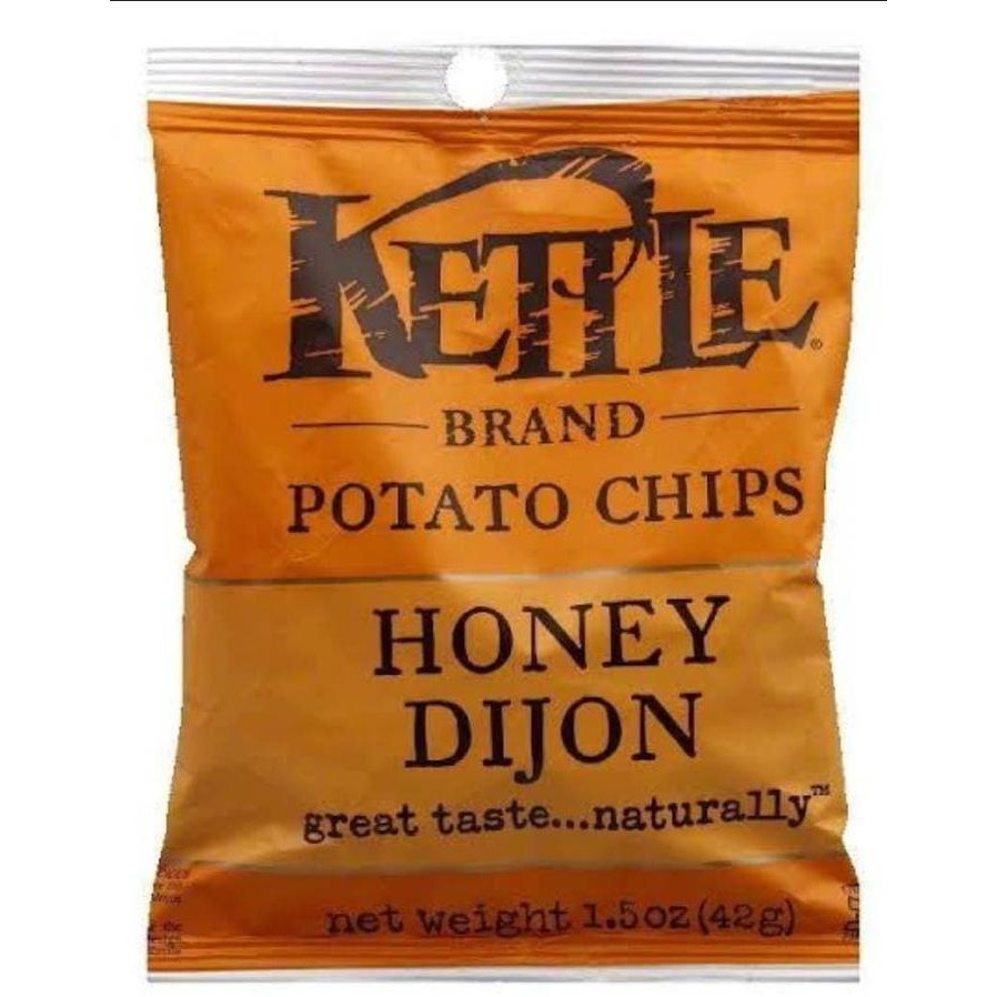 

Kettle Brand Potato Chips Honey Dijon Cemilan Snack Chip Import