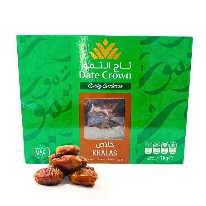 

Date Crown Khalas 1 Kg Kurma Khalas Food Snacks Makanan Cemilan Kurma Kering