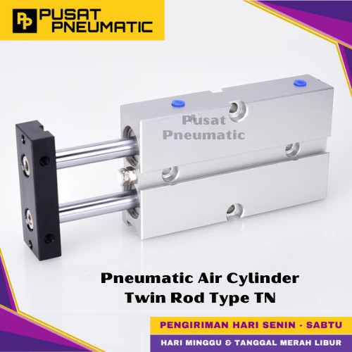 TN 16x100 Pneumatic Air Cylinder Twin Rod / Cylinder Pneumatic Double Stroke Type TN 16 x 100