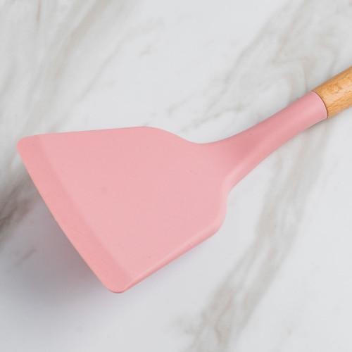 Magic Pink Silicone Frying Spatula / Peralatan Masak / Dapur