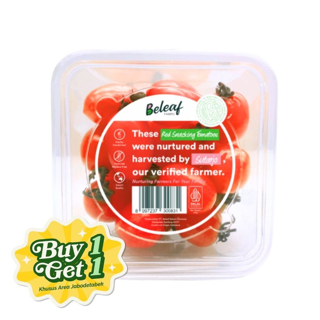 

Beleaf Red Cherry Tomato Punnet B1G1 Hidroponik 1 pack