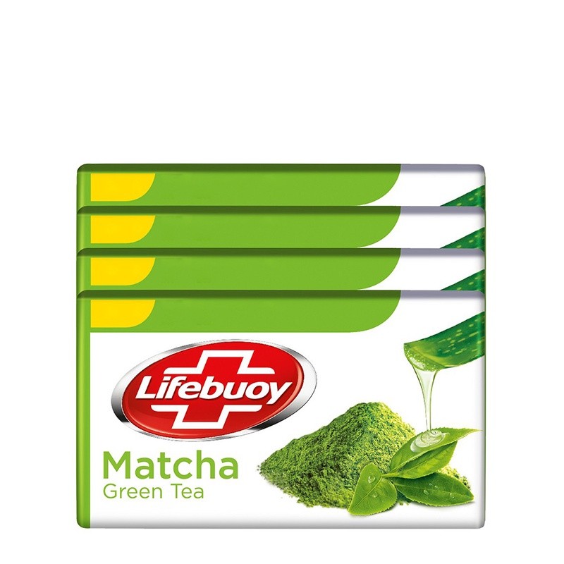 Ready selalu- Lifebuoy Sabun Mandi Batang Matcha 110 gr x 4