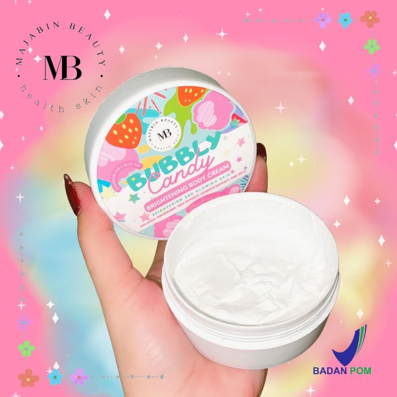 Ready selalu- Bleaching Pemutih Badan Viral Brightening Body Cream Majabin Beauty Bpom 100gr