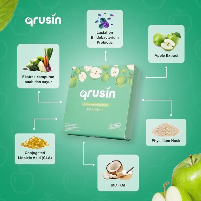 

Terlaris- Qrusin Fiber Drink 1 Box Isi 15 Original Fyberfyt