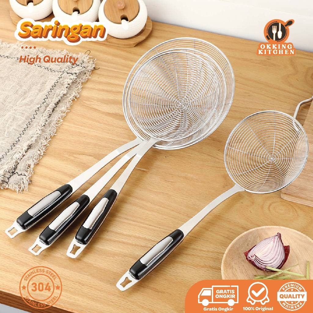 Alat Saringan minyak goreng anti karat stainless Saringan Minyak gorengan Stainless Steel Saringan