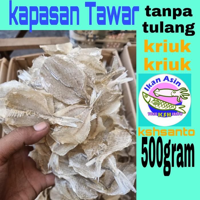 

Terlaris- Ikan Asin Kapasan Tawar Tanpa Tulang-500Gram
