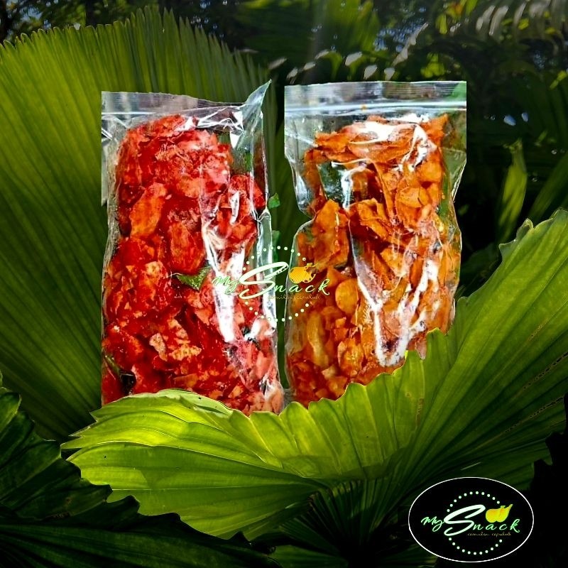 

KERIPIK SINGKONG PEDAS DAUN JERUK siPeDe 1KG KERIPIK SANJAY BALADO RUJAK PEDAS MANIS VIRAL