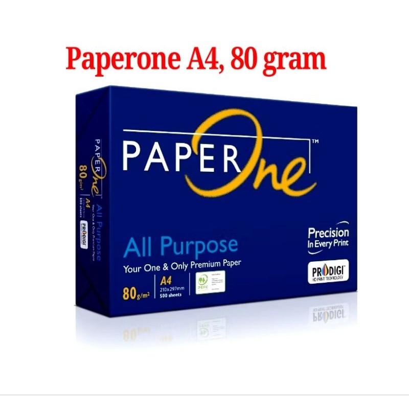 

Kertas HVS Paperone A4 80 Gr 1 Rim (500 lbr) Keperluan Kantor dan sehari-hari