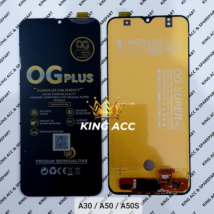 New Og Super Lcd Touchscreen Samsung Galaxy A30 / A305 / A50 / A505F / A50S / A507 Black Og Super